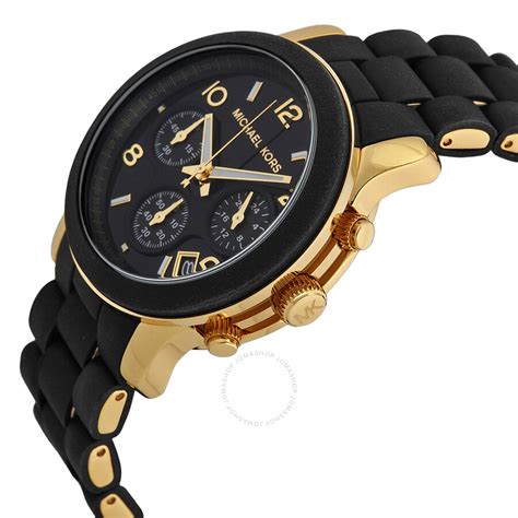 michael kors watch blac|Michael Kors black chronograph watch.